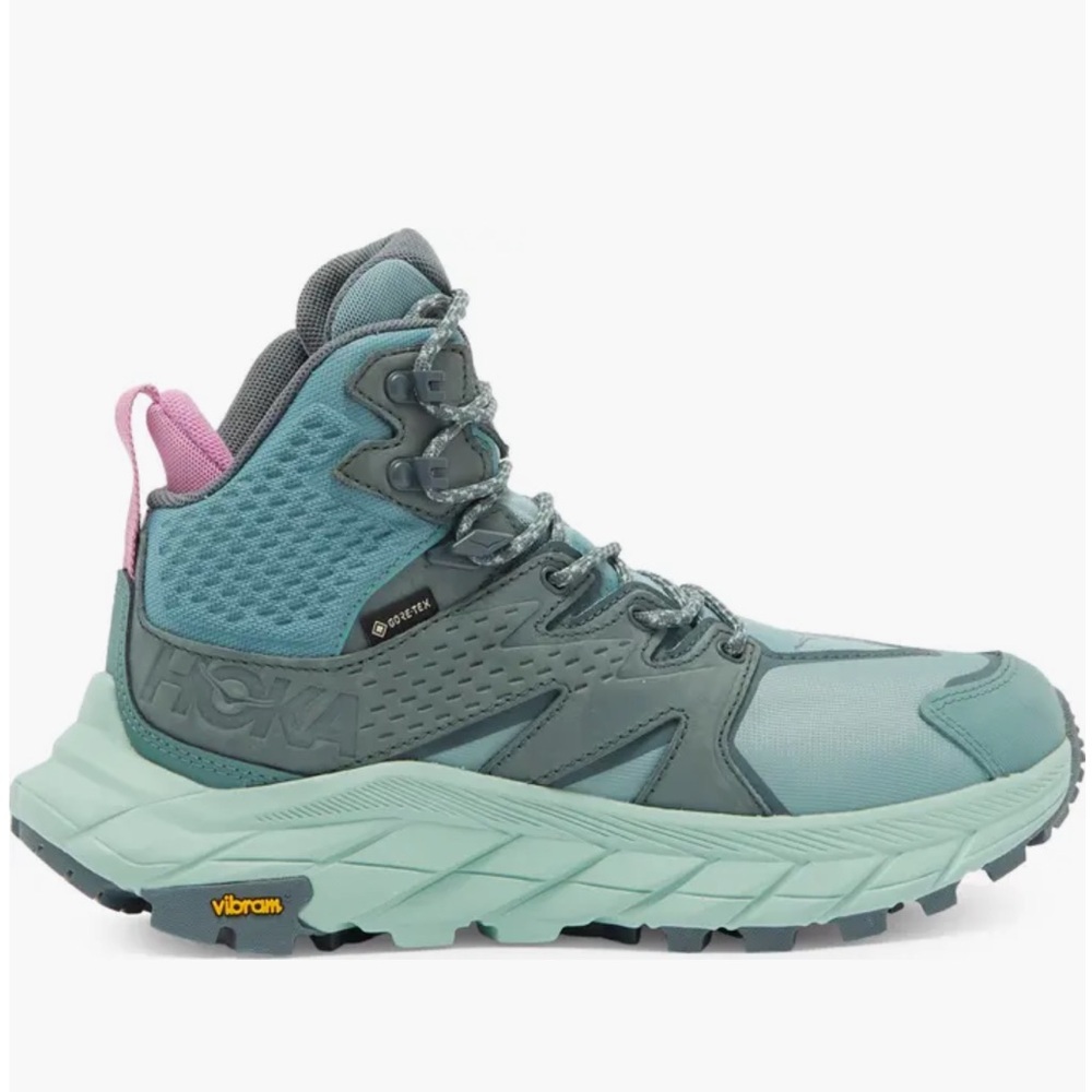 Hoka‎ Anacapa Mid Gore-Tex GTX Waterpoof Leather Hiking Boot Mist Green 10.5B